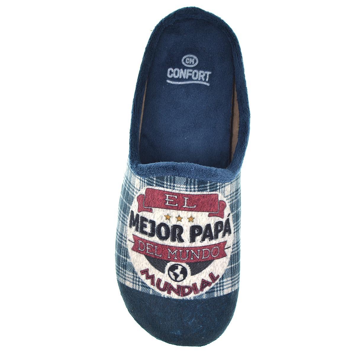 30576 Cmconfort Zapatilla de Casa destalonada en textil. suave, plantilla acolchada extraíble. antideslizante,