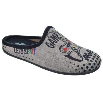 30516 Cmconfort Zapatilla de Casa destalonada en textil. suave y plantilla acolchada extraíble. antideslizante,