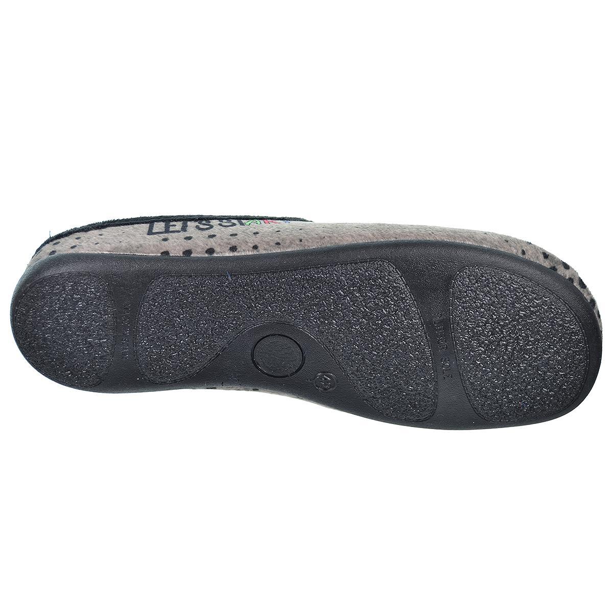 30516 Cmconfort Zapatilla de Casa destalonada en textil. suave y plantilla acolchada extraíble. antideslizante,