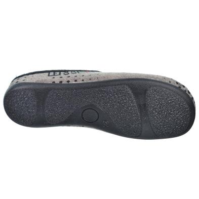 30516 Cmconfort Zapatilla de Casa destalonada en textil. suave y plantilla acolchada extraíble. antideslizante,