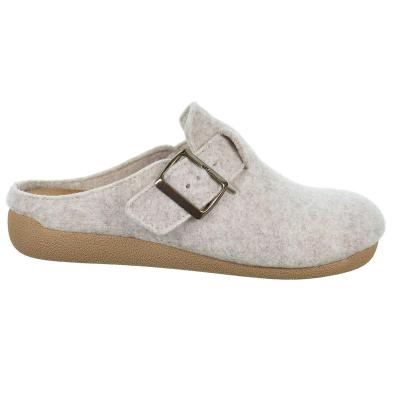 30146 Cmconfort Zapatilla de Casa    destalonada en textil. hebilla regulable y plantilla acolchada. antideslizante,