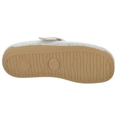 30146 Cmconfort Zapatilla de Casa    destalonada en textil. hebilla regulable y plantilla acolchada. antideslizante,