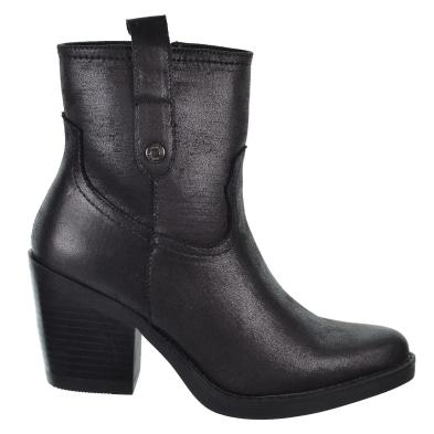 171488 Refresh Botín Cowboy en textil. Forro textil y cierre con cremallera lateral. Tacón ancho de 8cm de altura antideslizante