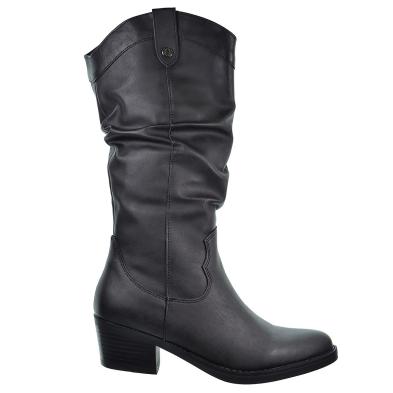 171412 Refresh Botín Cowboy en sintético vegano. Forro textil, con cremallera. Tacón ancho de 5cm de alto y suela antideslizante