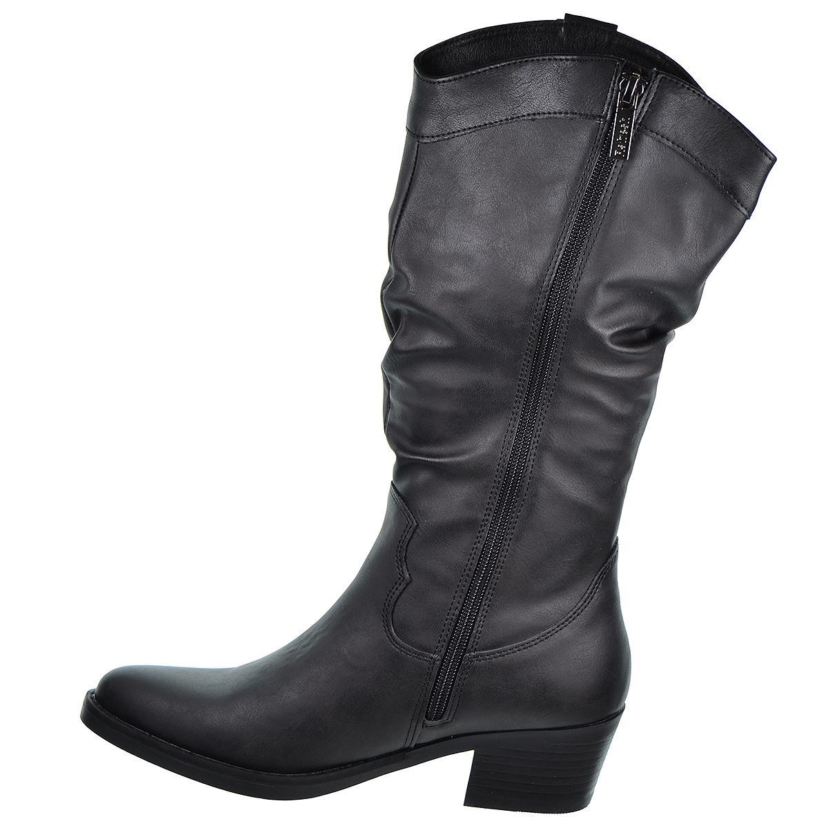 171412 Refresh Botín Cowboy Textil Tacón Ancho Mujer Refresh - 6