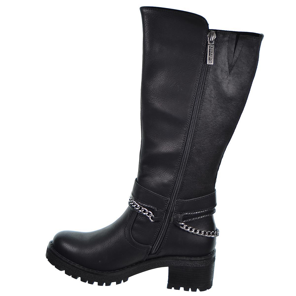 170185 Refresh Bota sintético, forro en textil. Cierre con cremallera interior y detalle con correa y cadena. antideslizante.