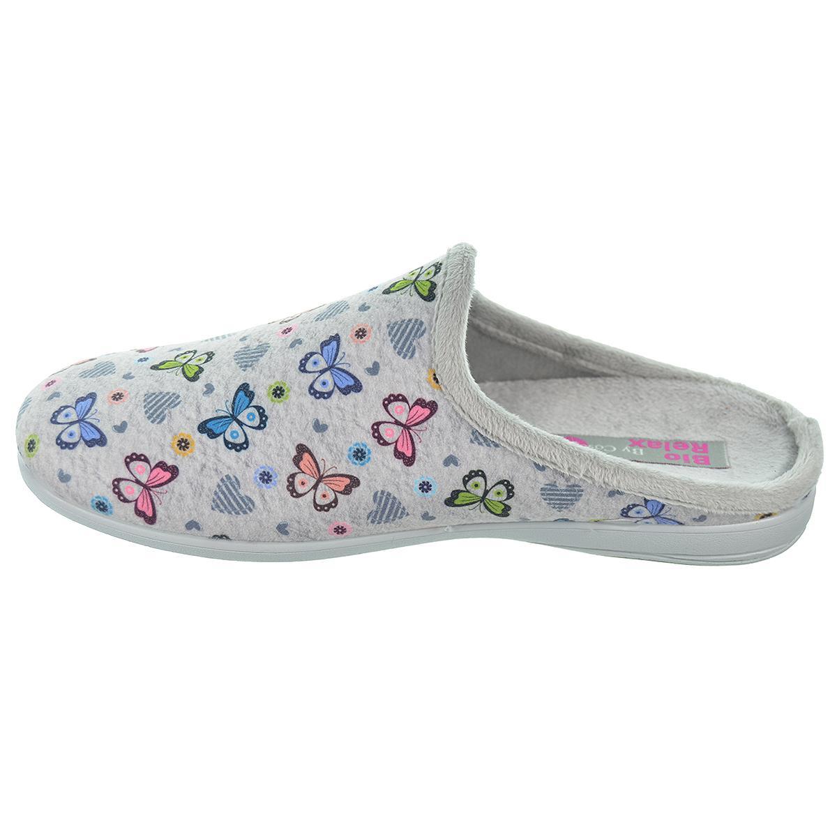 13234 Biorelax Zapatilla de Casa destalonada en textil. suave plantilla extraíble acolchada confort. Antideslizante