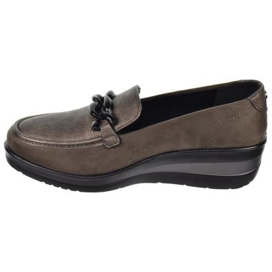 25332 Amarpies Zapato Confort en sintético y textil. Plantilla acolchada confort extraíble. Suela de caucho con cuña de 5cm.