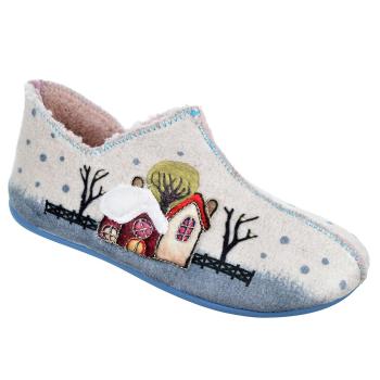 30536 Cmconfort Zapatilla de Casa en textil.  con borreguillo y plantilla extraíble acolchada confort. antideslizante 2