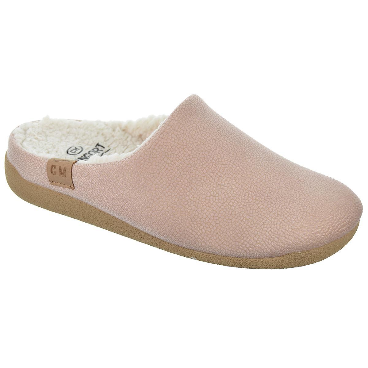 30533 Cmconfort Zapatilla estar por casa. Destalonada textil suave, interior en borreguillo plantilla extraíble. antideslizante.