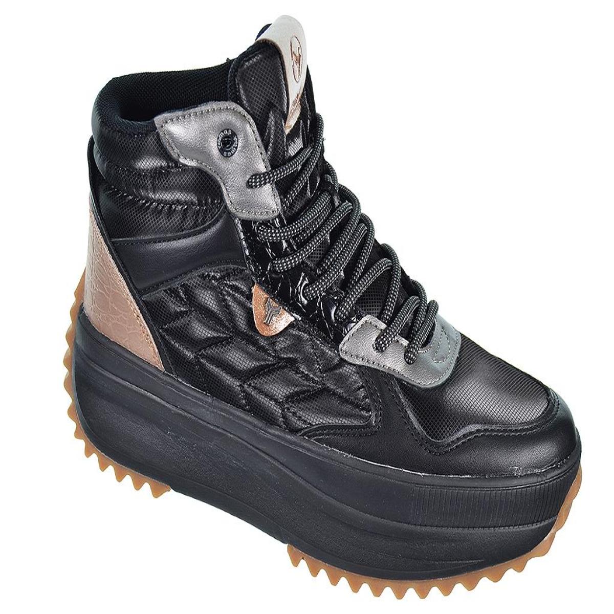 Solaise Yumas Botín Botín en microfibra y nylón, forro en textil y plantilla confort látex . Cierre en cordones