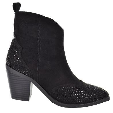 25232 D´Angela Botín en ante sintético. Forro y plantilla en textil acolchado, cremallera .  antideslizante y tacón de 7cm