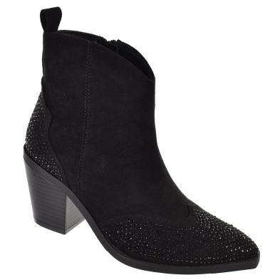 25232 D´Angela Botín en ante sintético. Forro y plantilla en textil acolchado, cremallera .  antideslizante y tacón de 7cm