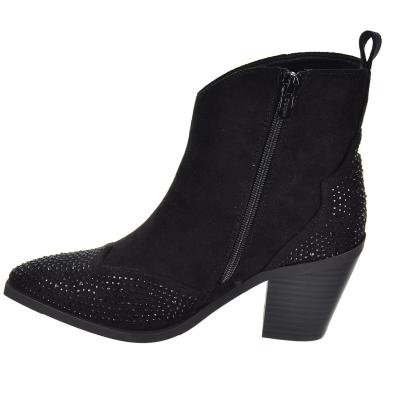 25232 D´Angela Botín en ante sintético. Forro y plantilla en textil acolchado, cremallera .  antideslizante y tacón de 7cm