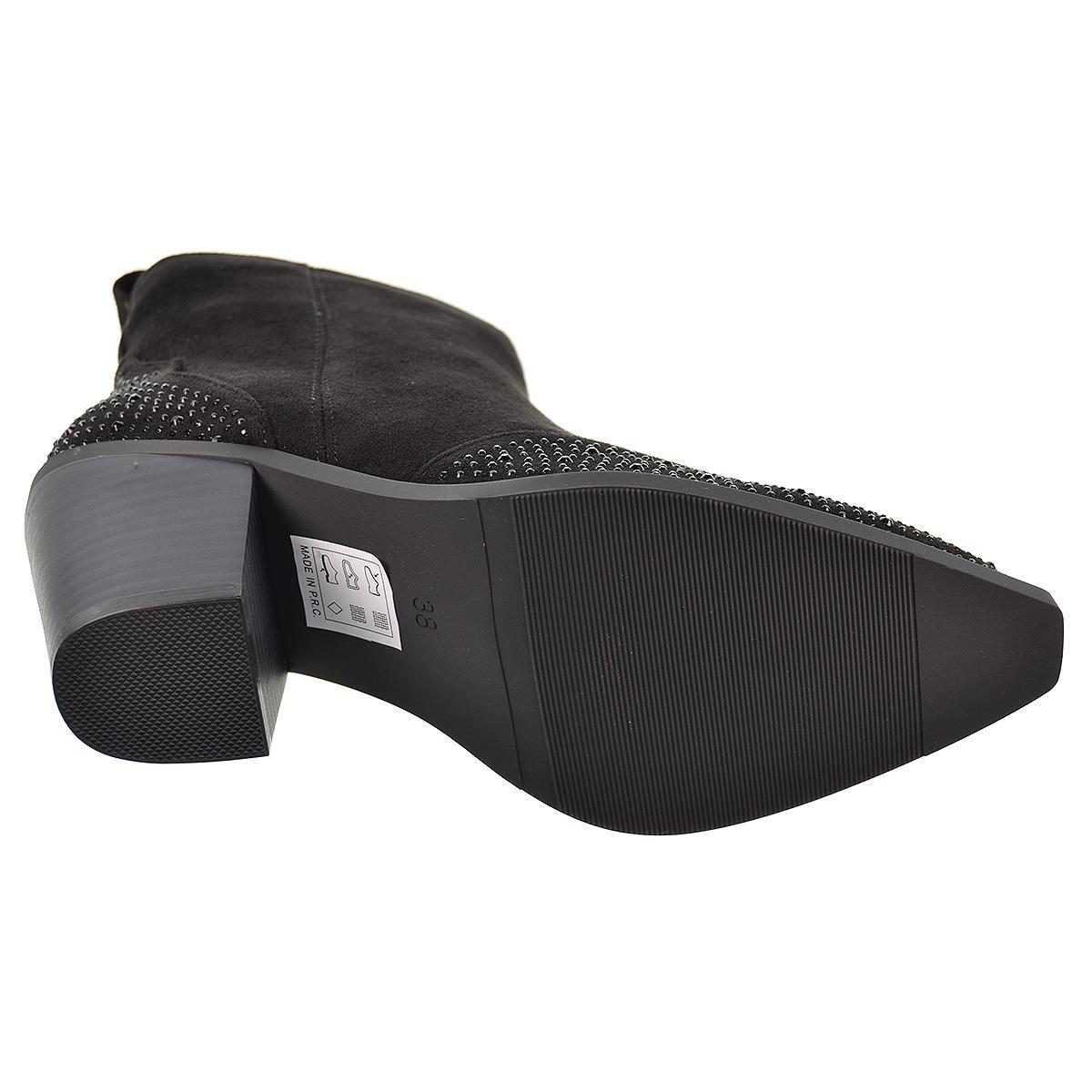 25232 D´Angela Botín en ante sintético. Forro y plantilla en textil acolchado, cremallera .  antideslizante y tacón de 7cm