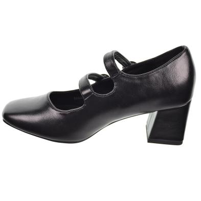 25292 D´Angela Zapato sintético. Con doble correa  y plantilla acolchada. Suela de goma con tacón ancho de 6cm de altura.