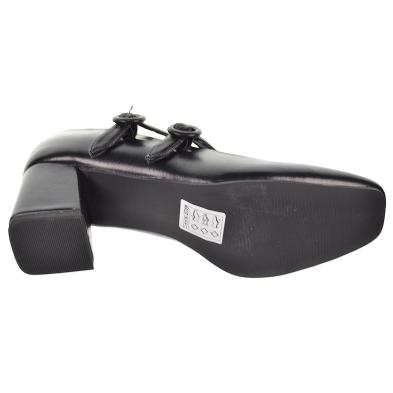 25292 D´Angela Zapato sintético. Con doble correa  y plantilla acolchada. Suela de goma con tacón ancho de 6cm de altura.