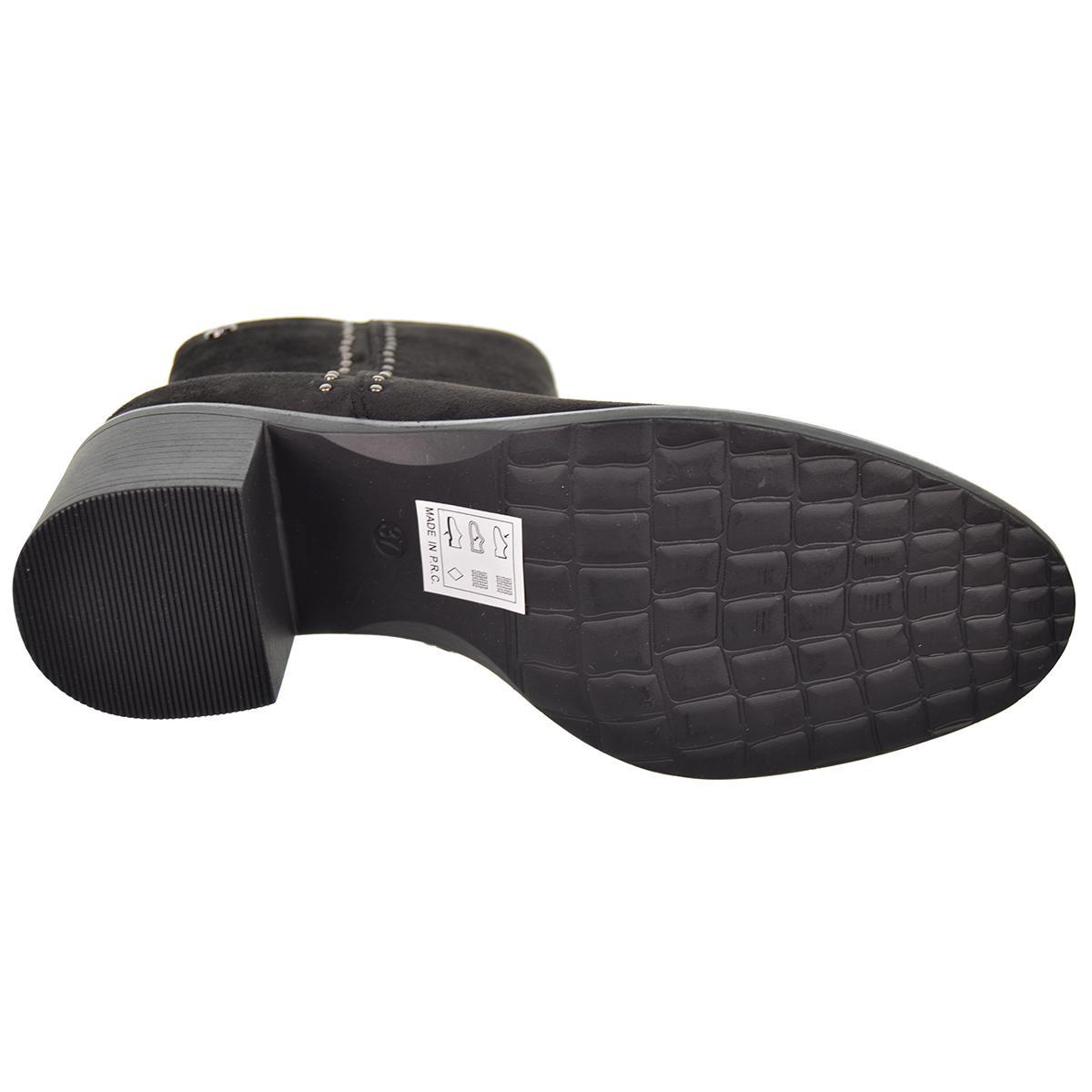 25625 Amarpies Botín en antelina. cremallera . Forro textil acolchado. caucho antideslizante y tacón ancho de 6cm. de altura.