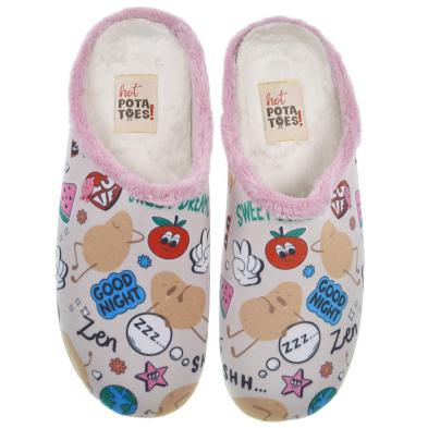 Mettevoll Hot Potatoes Zapatilla Casa Corte estampado de fieltro y planta afelpada. Plantilla extraíble 100% reciclado. Caucho. Mettevoll Hot Potatoes Zapatilla Casa Corte estampado de fieltro y planta afelpada. Plantilla extraíble 100% reciclado. Caucho.