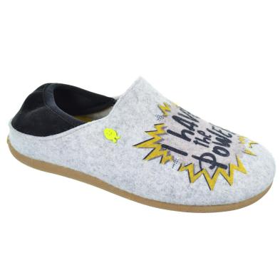 Gaimberg Hot Potatoes Zapatilla Casa Corte estampado de fieltro y planta afelpada. Plantilla extraíble 100% reciclado. Caucho.