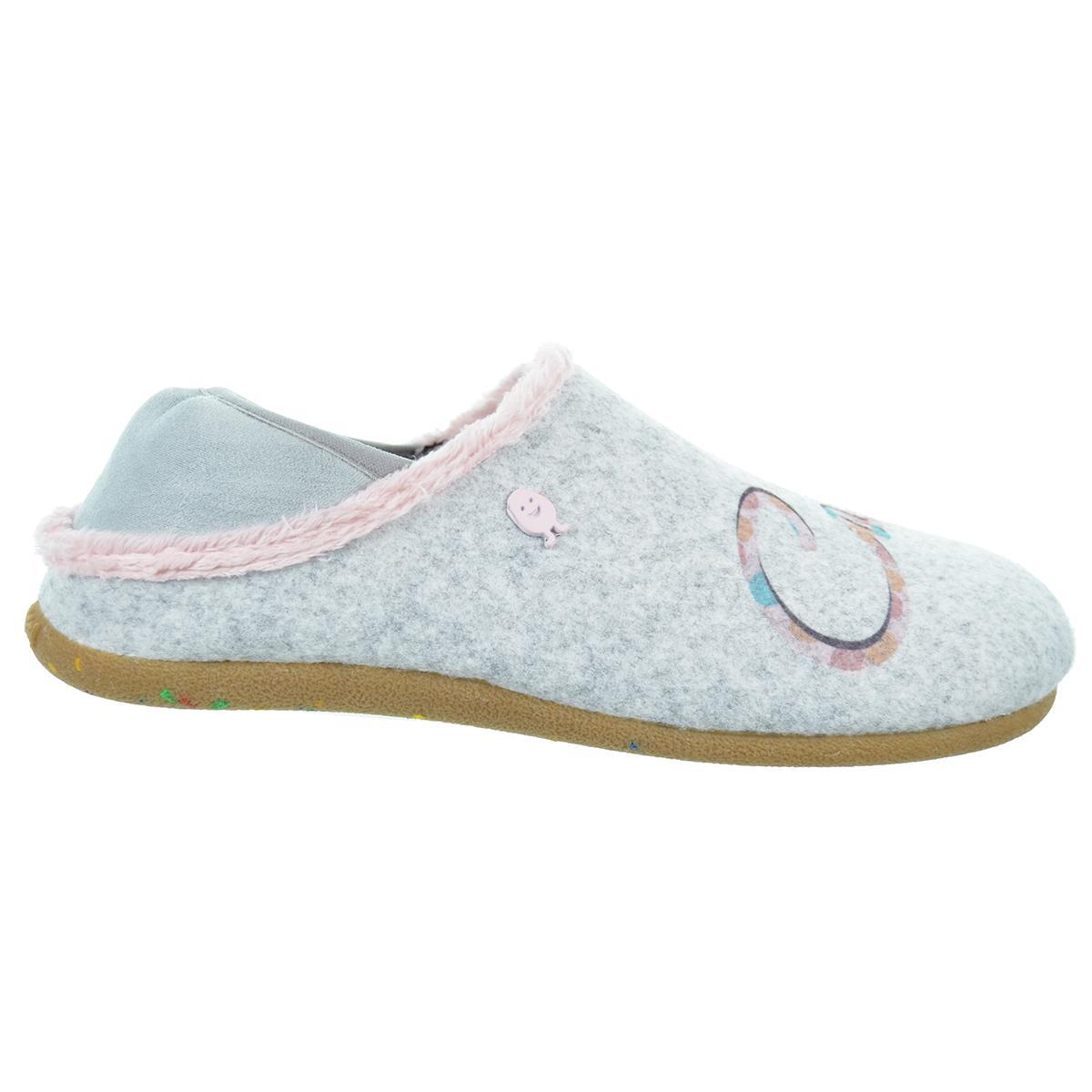 Berwang Hot Potatoes Zapatilla Casa Corte estampado de fieltro y planta afelpada. Plantilla extraíble 100% reciclado. Caucho.