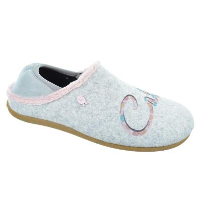 Berwang Hot Potatoes Zapatilla Casa Corte estampado de fieltro y planta afelpada. Plantilla extraíble 100% reciclado. Caucho.