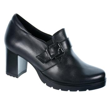 Leury23 Desireé Zapato Piel.  forro textil , plantilla acolchada,  y elástico Antideslizante. Tacón grueso de 7cm.de altura. 2