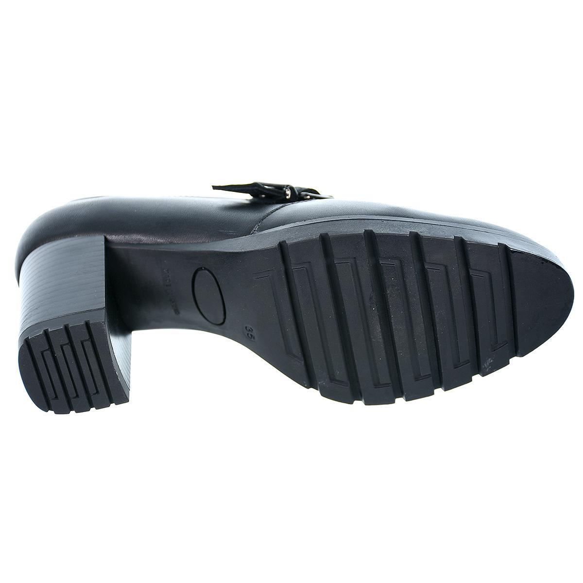 Leury23 Desireé Zapato Piel.  forro textil , plantilla acolchada,  y elástico Antideslizante. Tacón grueso de 7cm.de altura.