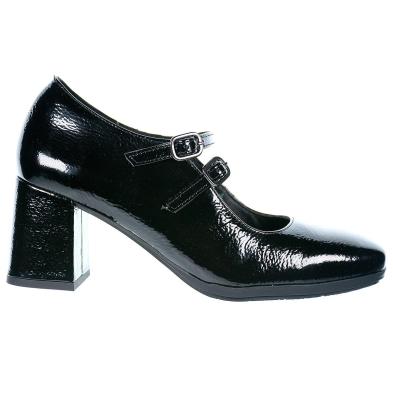 Dami16 Desiree Zapato Piel Charol. Forro en textil. hebilla . Plantilla acolchada piel. Tacón ancho de 6cm. alto. antideslizante