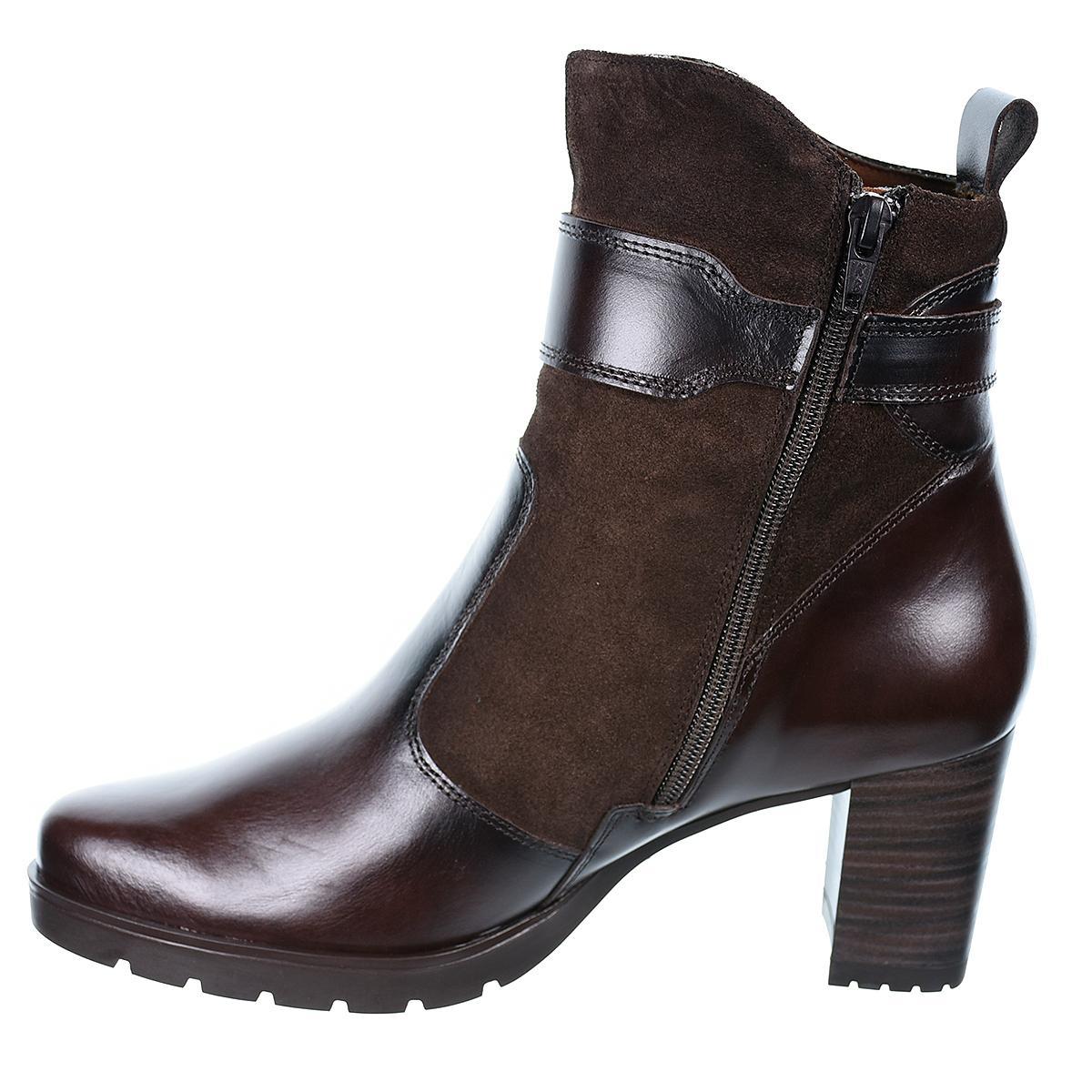 Leury20 Desireé Botín Piel serraje. Forro textil plantilla acolchada. Cremallera. Suela antideslizante. Tacón grueso de 7cm.