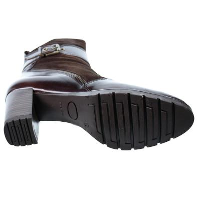 Leury20 Desireé Botín Piel serraje. Forro textil plantilla acolchada. Cremallera. Suela antideslizante. Tacón grueso de 7cm.