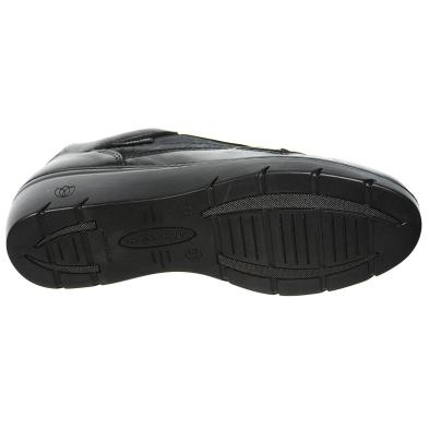 26807 Laura Azaña Zapato Confort Piel y textil. Forro y plantilla anti bacterias. Elásticos en empeine. Piso  poliuretano cuña