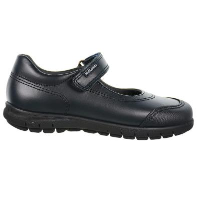 348220 Pablosky Zapato Piel Colegial. Forro y plantilla textil transpirable. Velcro. Suela antideslizante
