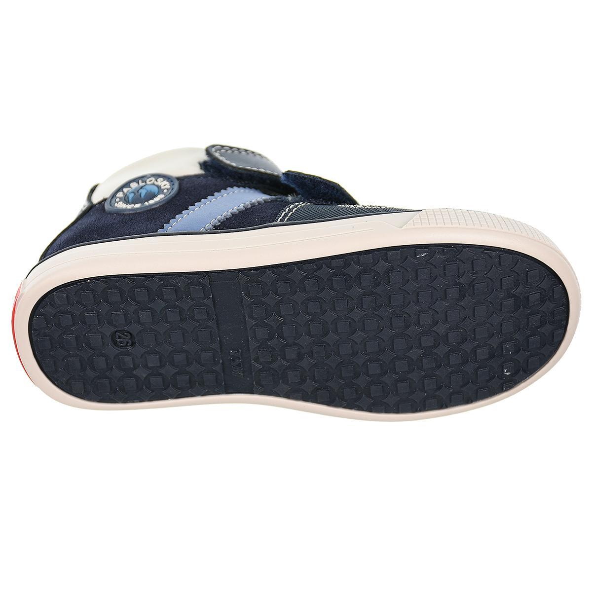 035320 Pablosky Botín Piel. Forro transpirable. velcro y puntera reforzada. Suela antideslizante flexible.