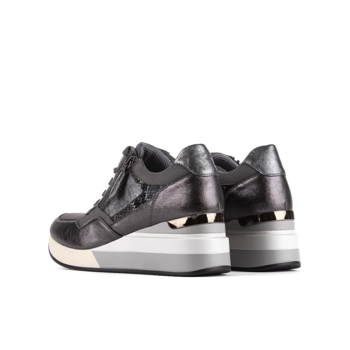 Aule Yumas Zapato Casual sintético. Forro textil. Cremallera y cordones. Plantilla confort. Cuña y plataforma Antideslizante
