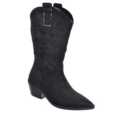 25239 D´Angela Bota cowboy de ante sintético. Forro y plantilla textil acolchado, con cremallera. tacón ancho de 5cm de altura.