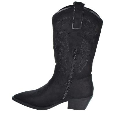 25239 D´Angela Bota cowboy de ante sintético. Forro y plantilla textil acolchado, con cremallera. tacón ancho de 5cm de altura.