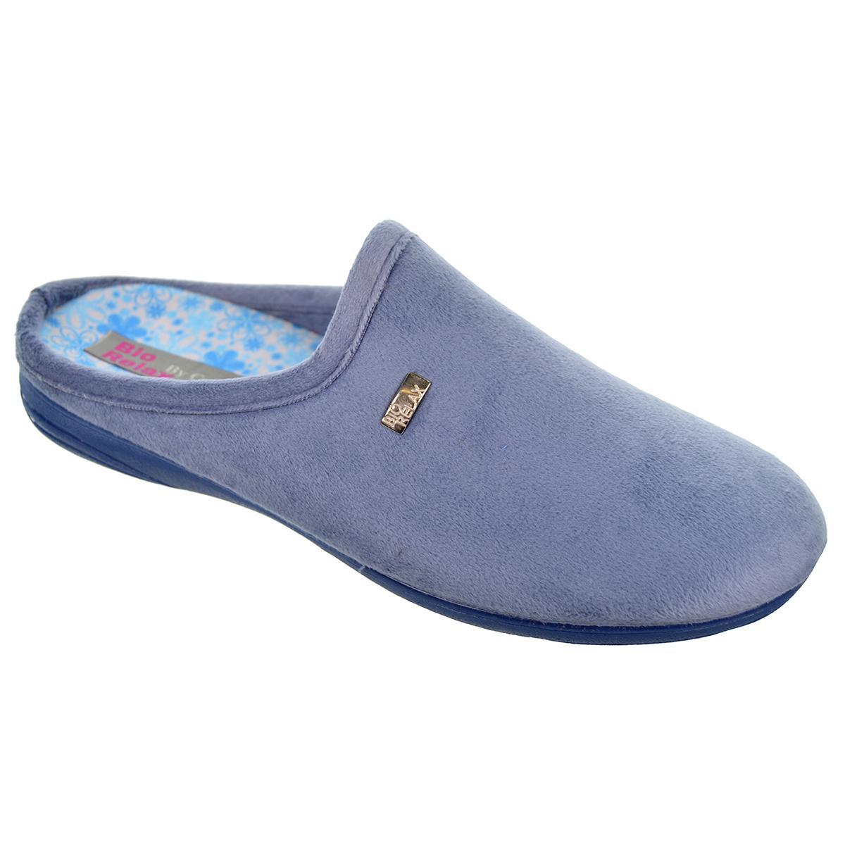 13134 Biorelax Zapatilla Casa. Destalonada en textil. Plantilla extraíble acolchada. Máximo confort. Suela goma antideslizante