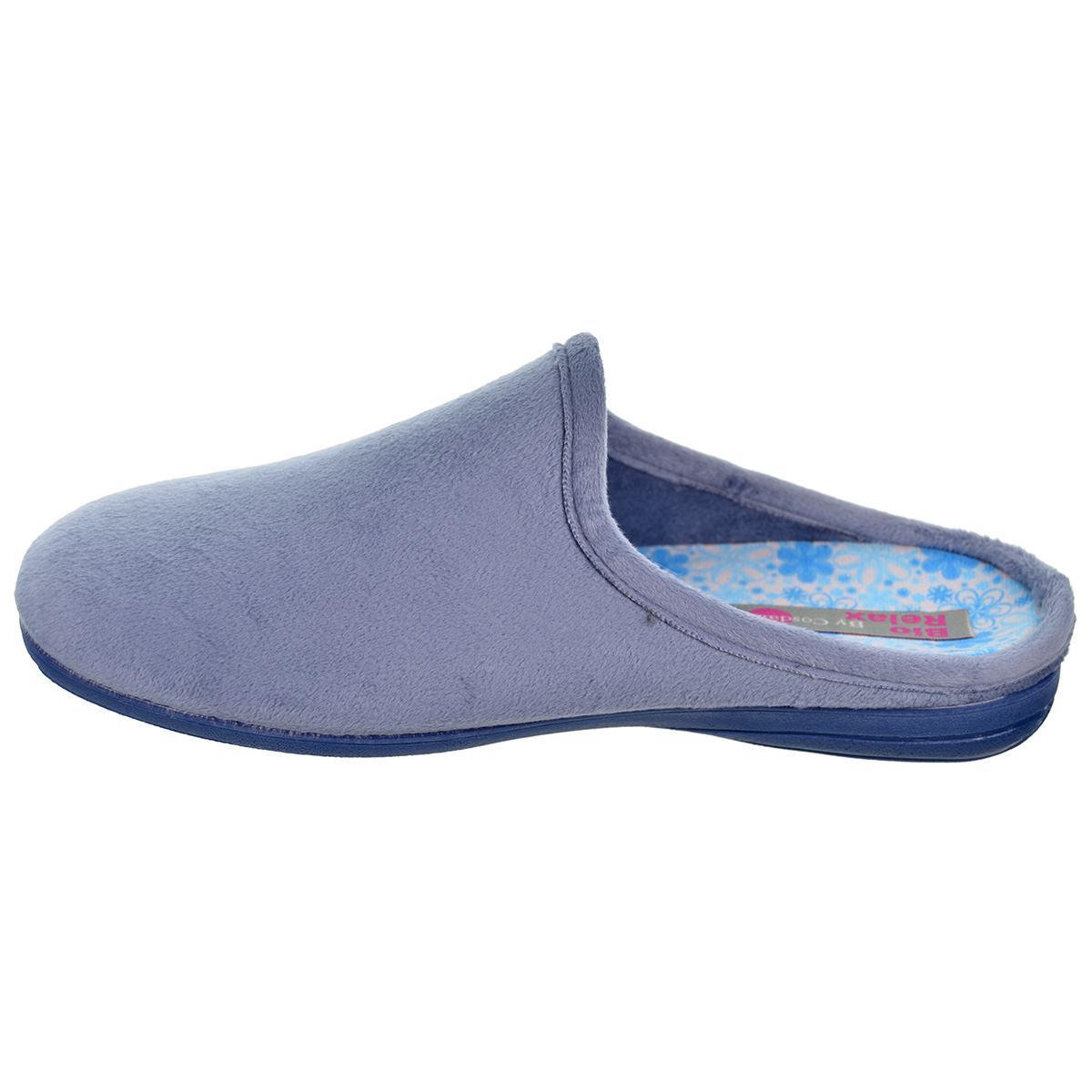 13134 Biorelax Zapatilla Casa. Destalonada en textil. Plantilla extraíble acolchada. Máximo confort. Suela goma antideslizante