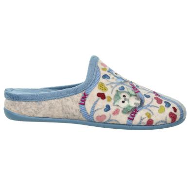 20186 Cmconfort Zapatilla estar por casa destalonada. Textil  plantilla acolchada. Suela  goma antideslizante, ligero y flexible