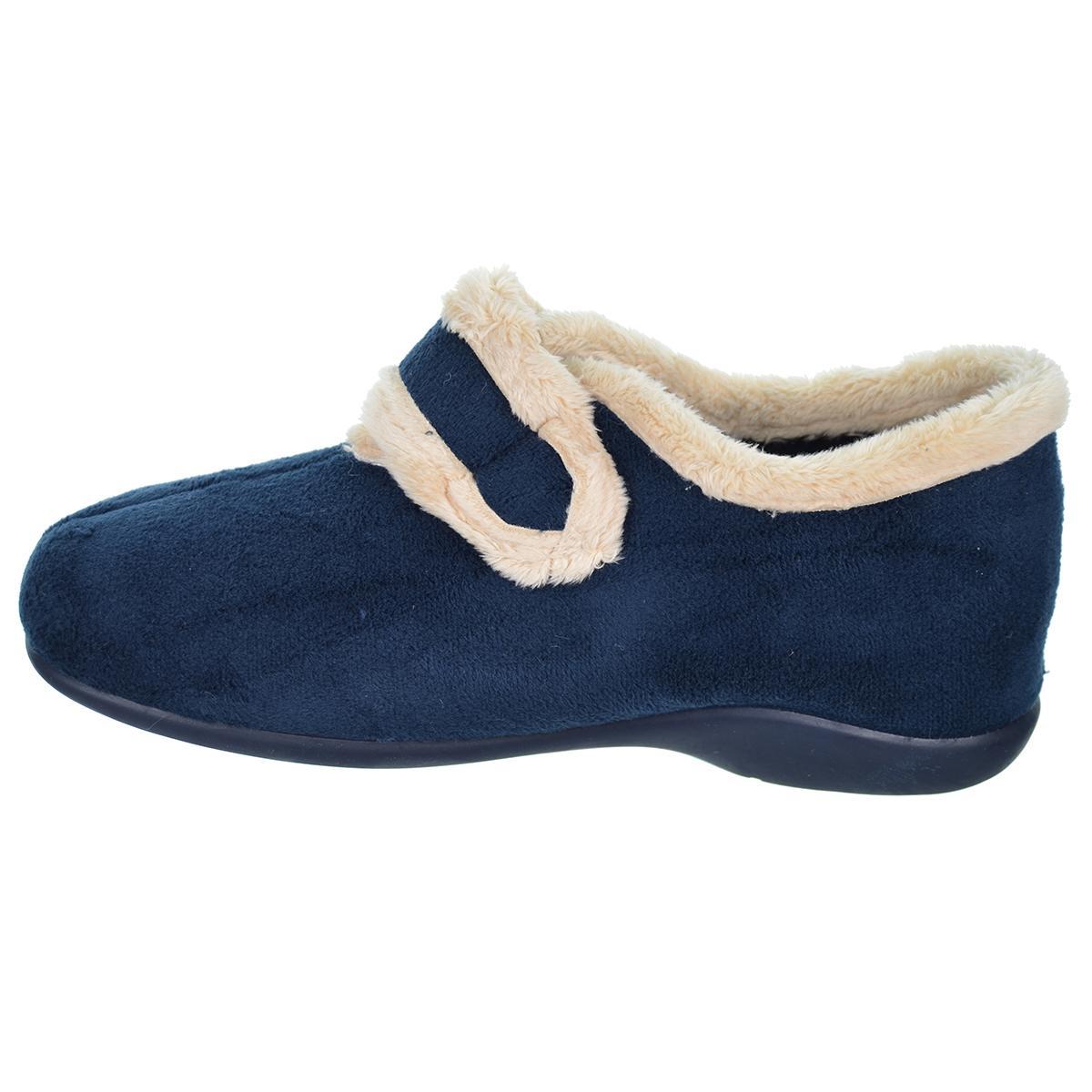 30559 Cmconfort Zapatilla Casa. Textil muy suave con velcro ajustable y plantilla acolchada. antideslizante.