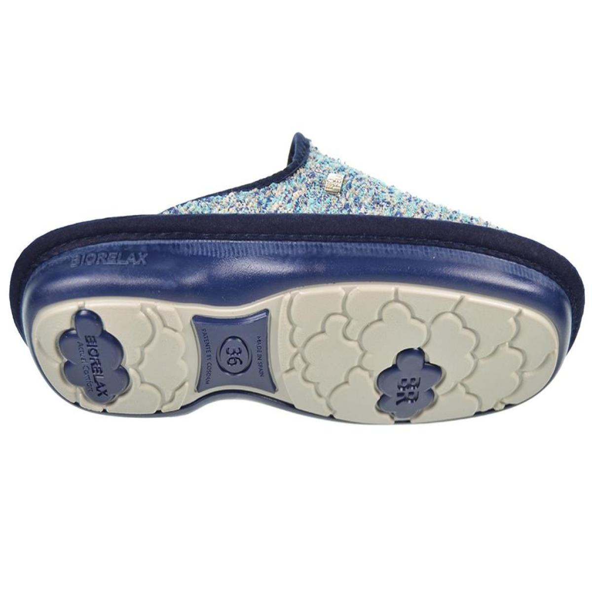 4011 Biorelax Zapatilla estar por Casa acolchada Mujer textil. antideslizante, muy flexible.