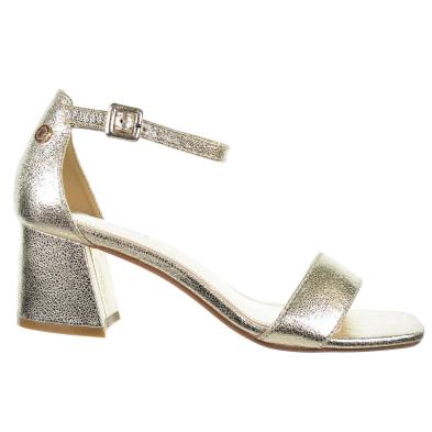 Refresh 171957 Sandalia Metalizada Vegana Tacón Ancho Mujer Antideslizante Refresh 171957 Sandalia Metalizada Vegana Tacón Ancho Mujer Antideslizante