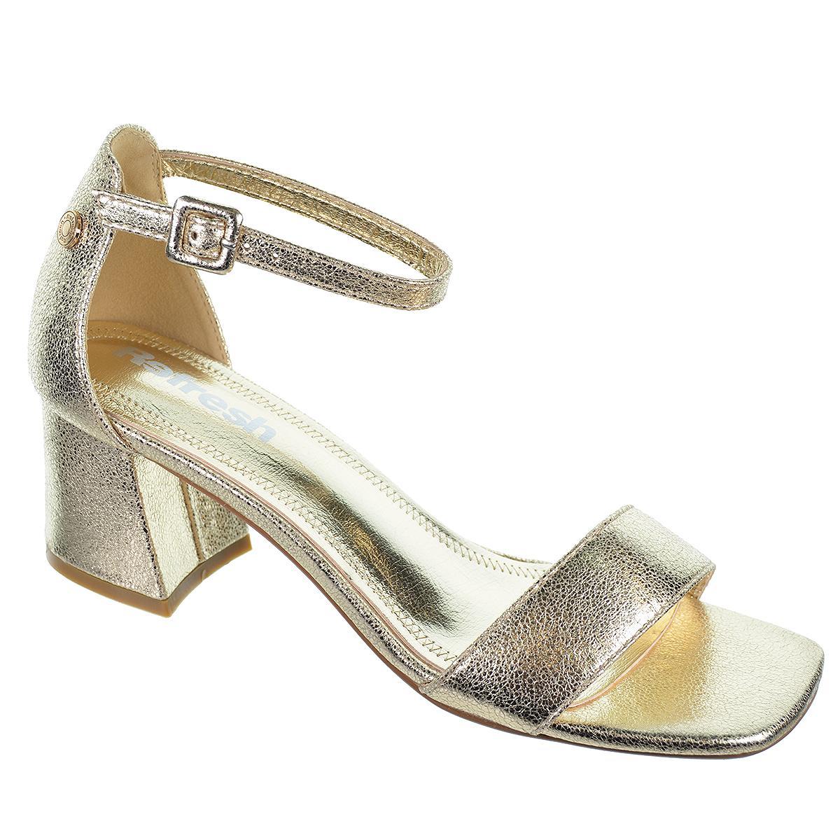 Refresh 171957 Sandalia Metalizada Vegana Tacón Ancho Mujer Antideslizante Refresh 171957 Sandalia Metalizada Vegana Tacón Ancho Mujer Antideslizante