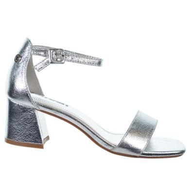 Refresh 171957 Sandalia Metalizada Vegana Tacón Ancho Mujer Antideslizante