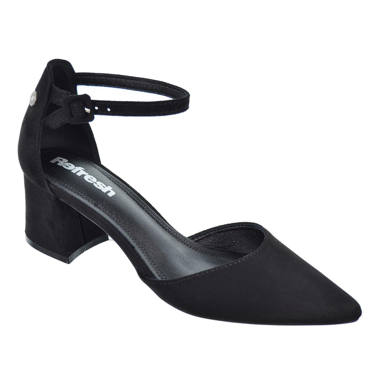 Refresh 171832 Zapato Antelina Vegano Tacón Ancho Mujer