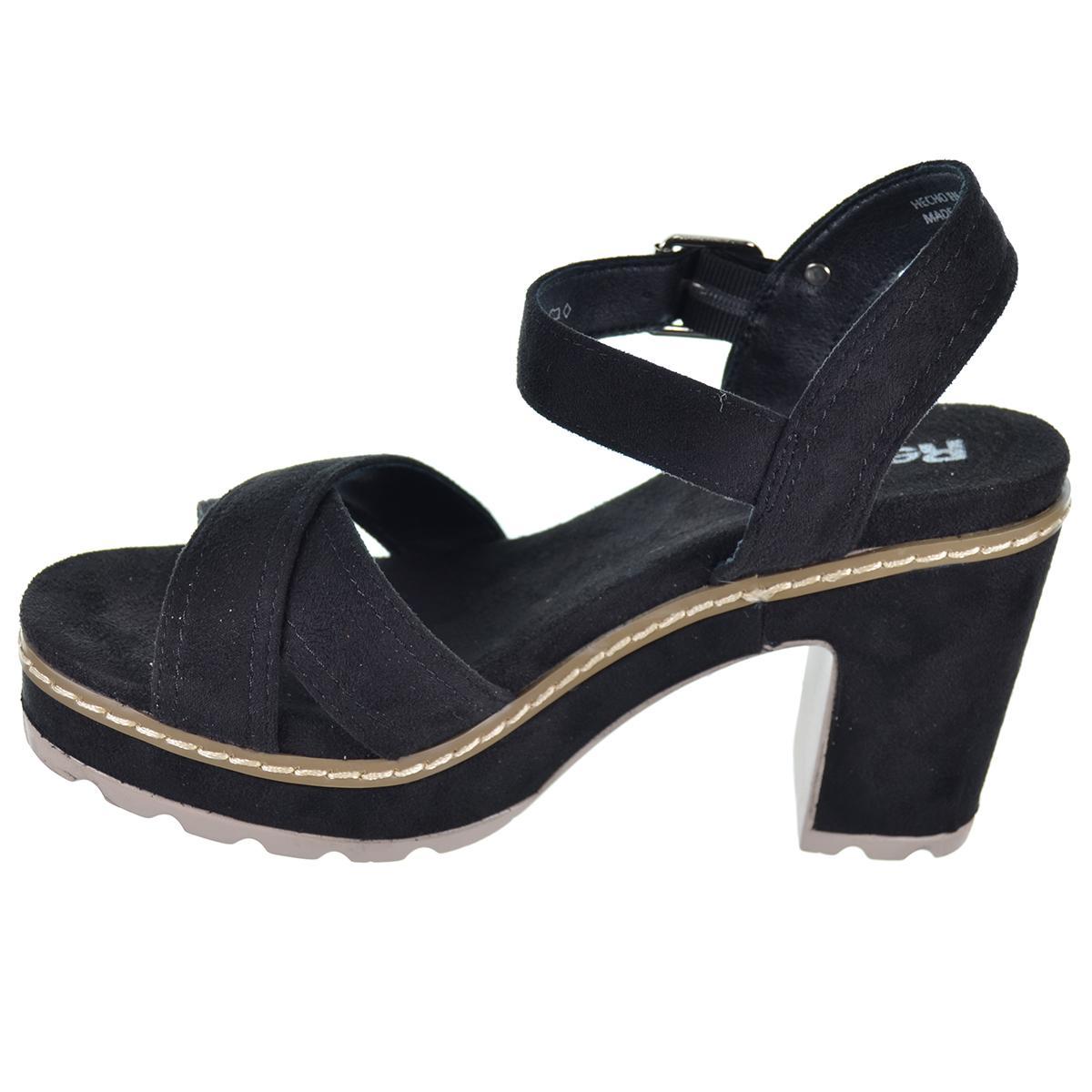 Refresh 171560 Sandalia Antelina Vegana Tacón Plataforma Mujer