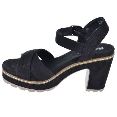 Refresh 171560 Sandalia Antelina Vegana Tacón Plataforma Mujer