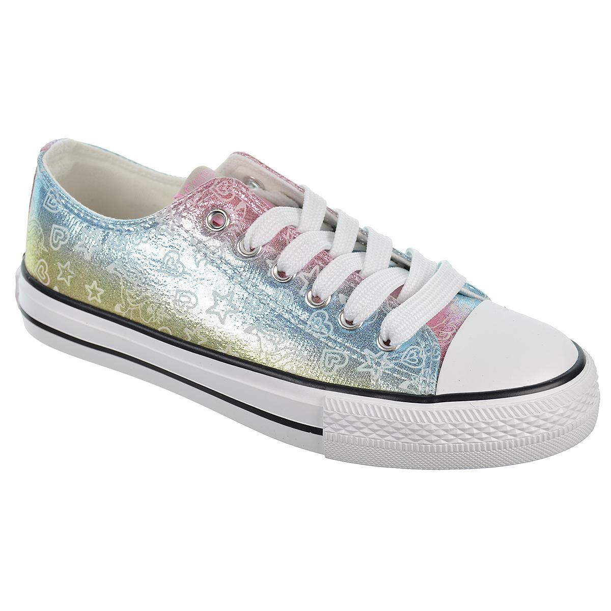 Conguitos 283059 Zapatilla Antideslizante  Textil Metalizado Cordones Niña