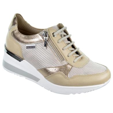 Baerchi 39010 Zapato Piel Ancho Especial Confort Mujer pies delicados cordones y cremallera